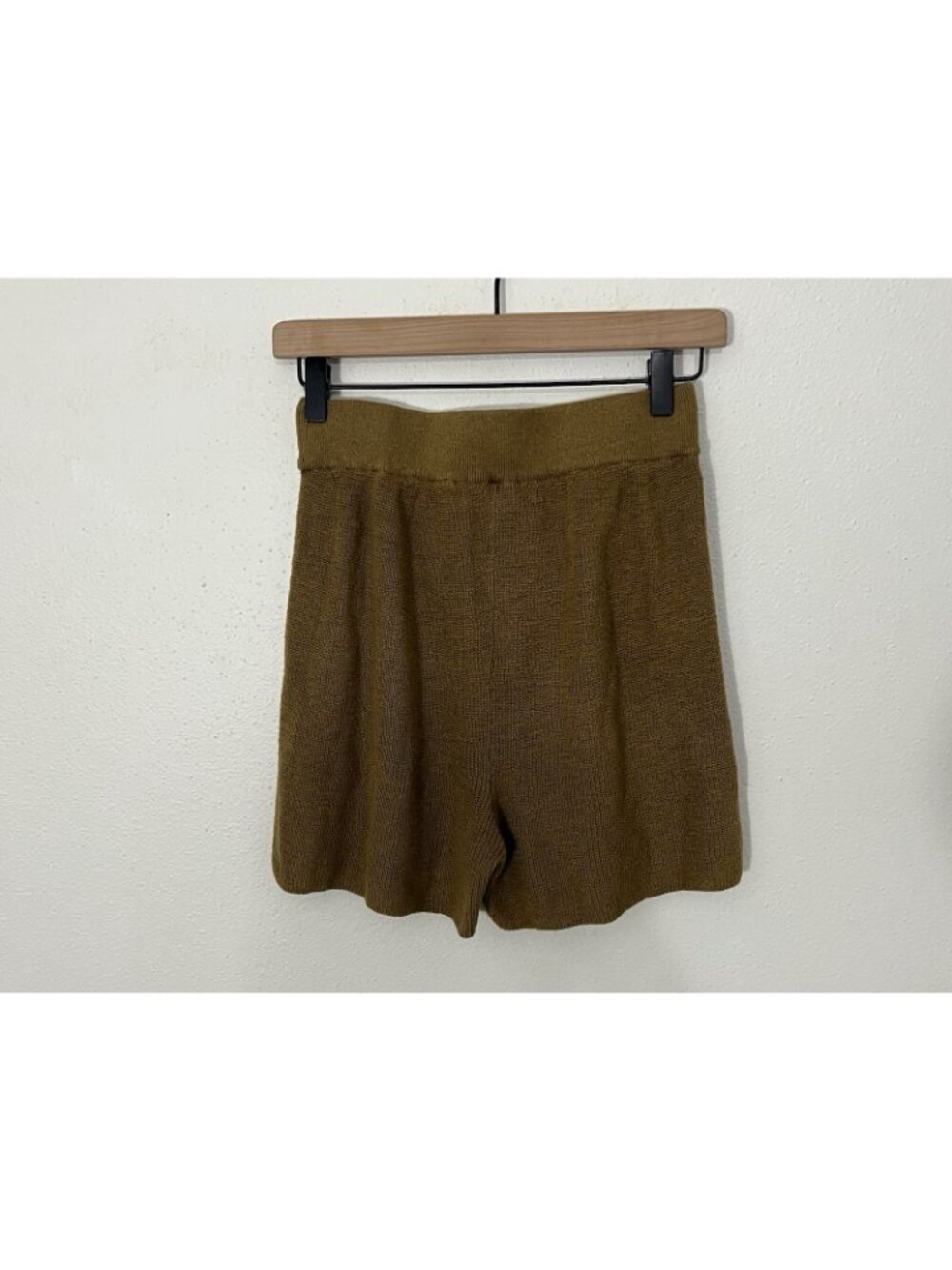 Free People Beach Brown Mustard Yellow Knit Shorts Size Small Pull On - Picture 4 of 12